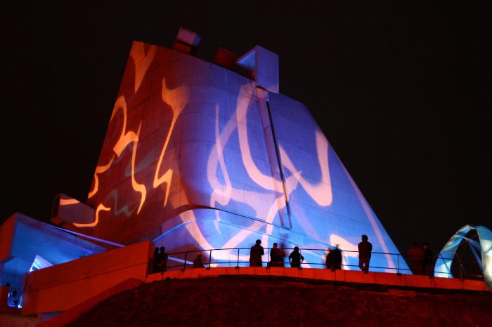 Illuminations Eglise Saint-Pierre Le Corbusier pour la Nuit Décalée à Firminy en 2012