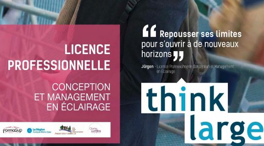 Visuel Licence professionnelle Conception et Management en Eclairage